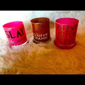 Handmade Makeup brush cups